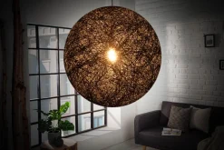 Filigrane Hängelampe COCOONING XL 60cm schwarz Kugelleuchte