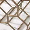 Filigranes Design Weinregal HONEYCOMB 35cm gold Metall Handarbeit