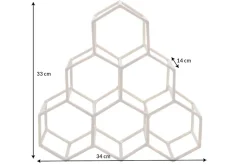Filigranes Design Weinregal HONEYCOMB 35cm gold Metall Handarbeit