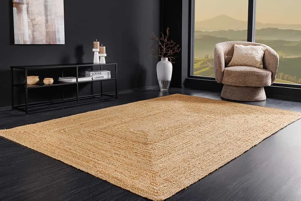 Flachgewebe Teppich PURE NATURE 230x160cm Jute handgewebt