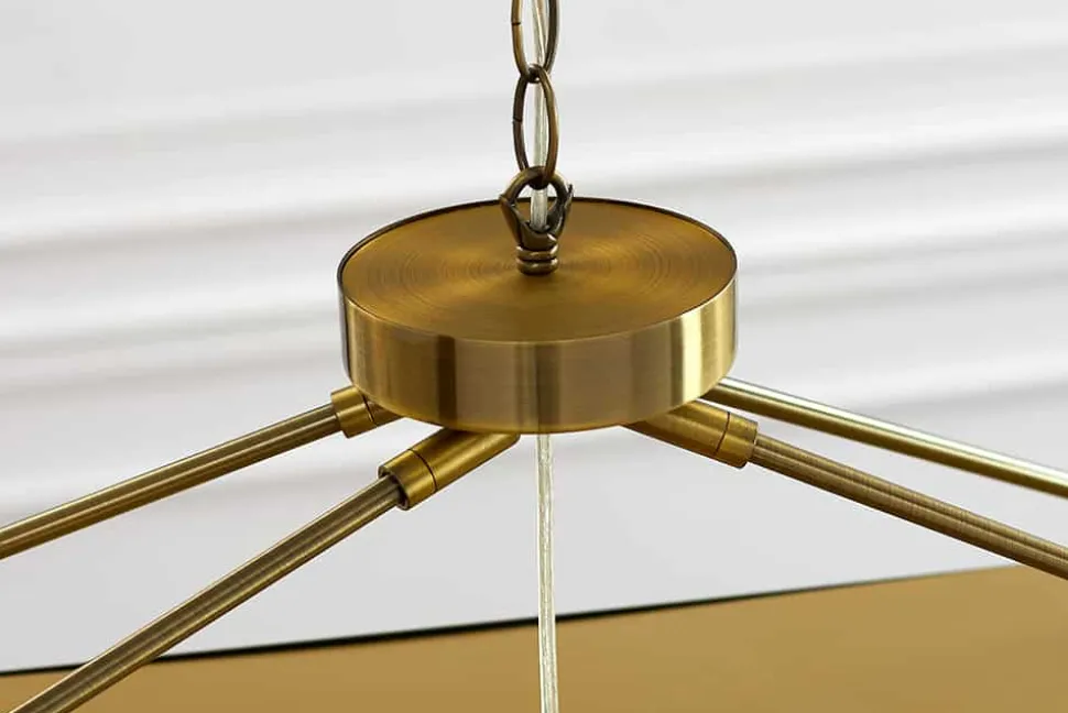 Glamouröse Hängelampe ROYAL 80cm messing gold Metall Ketten-Design Hängeleuchte