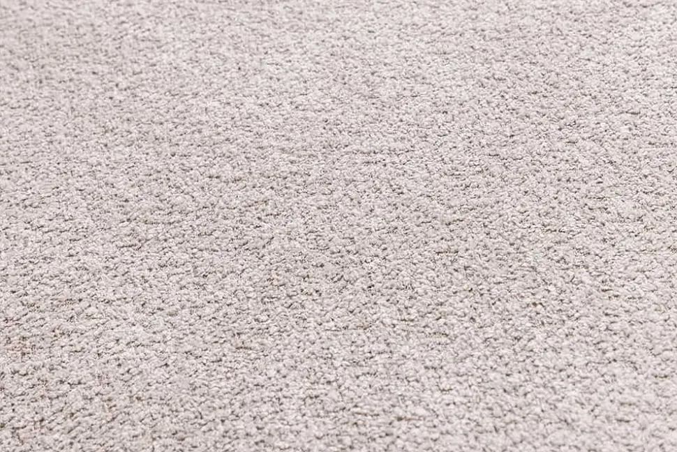 Großer Hocker HEAVEN 100cm champagner beige Bouclé Polsterhocker Federkern