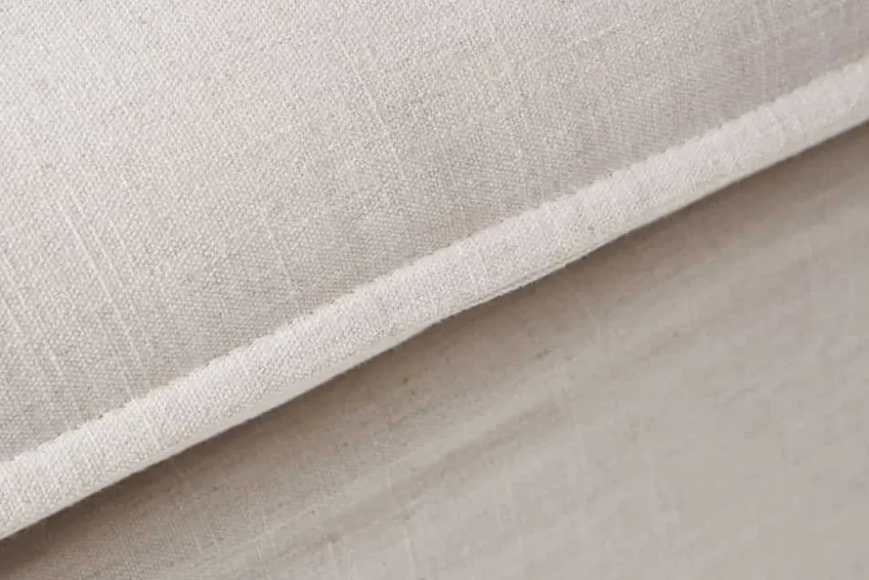 Großes 3-Sitzer Sofa HEAVEN 200cm natur beige Leinenstoff Federkern Hussensofa