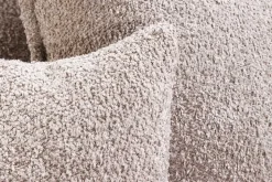 Großes 3-Sitzer Sofa HEAVEN 200cm champagner beige Bouclé Federkern Hussensofa