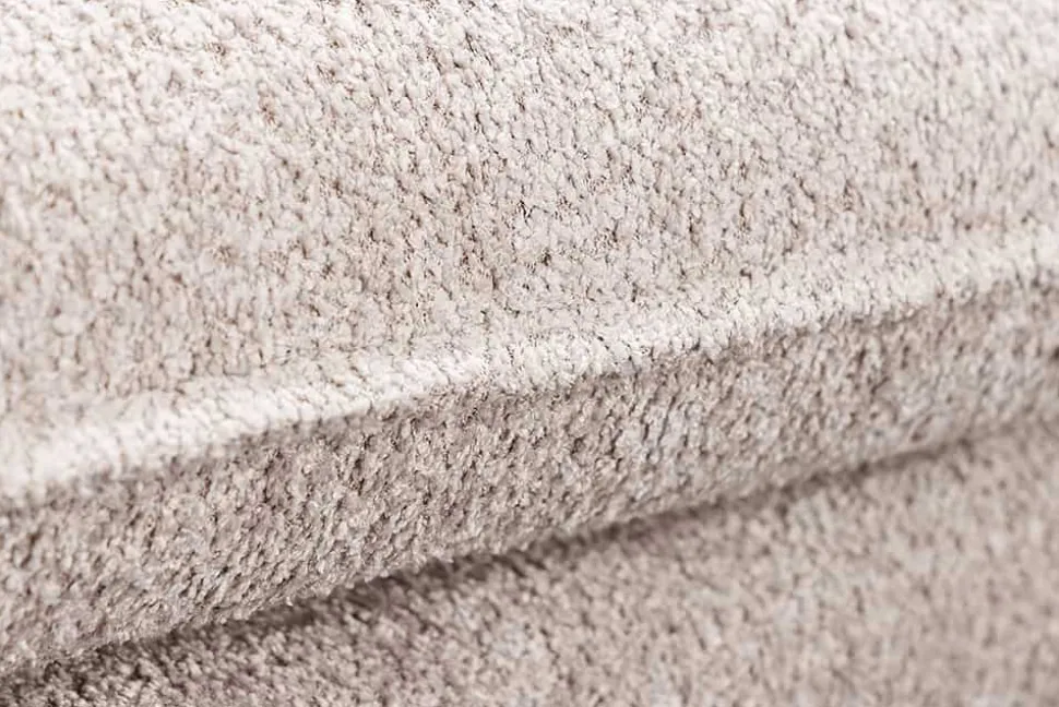 Großes 3-Sitzer Sofa HEAVEN 200cm champagner beige Bouclé Federkern Hussensofa