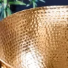 Handgearbeitete Deko Schale ORIENT 40cm gold Metall Hammerschlag Design