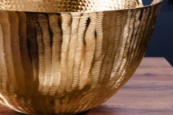Handgearbeitete Deko Schale ORIENT 40cm gold Metall Hammerschlag Design
