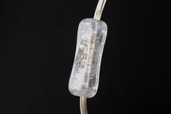 Handgearbeitete Tischlampe GATSBY 50cm natur weiß Weiden- und Kiefernholz