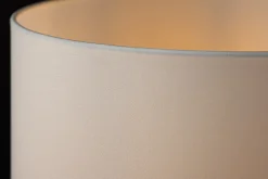 Handgearbeitete Tischlampe GATSBY 50cm natur weiß Weiden- und Kiefernholz