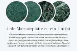 Handgearbeiteter Beistelltisch NOBLE I 35cm grün Marmor abnehmbare Tischplatte rund