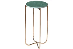 Handgearbeiteter Beistelltisch NOBLE I 35cm grün Marmor abnehmbare Tischplatte rund