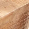 Handgearbeiteter Beistelltisch S 60cm Mango Massivholz mit Ablage variabel stellbar