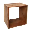 Handgearbeiteter Beistelltisch MAKASSAR 45cm natur Mangoholz Massivholz Nachttisch Regal