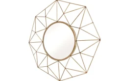 Handgearbeiteter Spiegel DIAMOND L 80cm messing aus Eisen im Retro Design