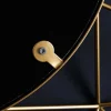 Handgearbeiteter Spiegel DIAMOND L 80cm gold aus Eisen im Retro Design