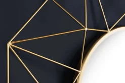 Handgearbeiteter Spiegel DIAMOND L 80cm gold aus Eisen im Retro Design