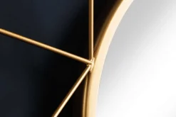 Handgearbeiteter Spiegel DIAMOND L 80cm gold aus Eisen im Retro Design