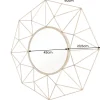 Handgearbeiteter Spiegel DIAMOND XL 90cm messing aus Eisen im Retro Design
