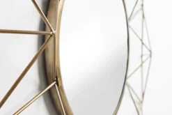 Handgearbeiteter Spiegel DIAMOND XL 90cm messing aus Eisen im Retro Design