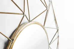 Handgearbeiteter Spiegel DIAMOND XL 90cm messing aus Eisen im Retro Design