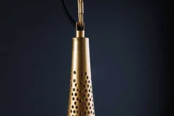 Handgefertigte Hängelampe ORIENT LIVING 50cm gold Eisen Tropfenform