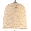 Handgefertigte Hängeleuchte ORGANIC LIVING 25cm natur Bambus Korb-Lampe Boho-Style