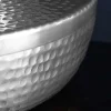 Handgefertigte Schale ORIENT 40cm silber Metall rund mit Deckel Schmuck-Dose