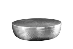 Handgefertigte Schale ORIENT 40cm silber Metall rund mit Deckel Schmuck-Dose