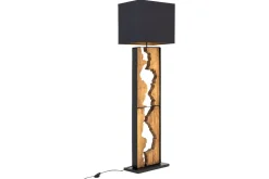 Handgefertigte Stehlampe DESIGNED BY NATURE 165cm natur schwarz Regenbaumholz