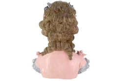Handgefertigte Tischlampe LADY 60cm mehrfarbig Büste mit Lampenkugel
