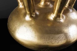Handgefertigte Vase KIYA 35cm gold mit sieben Öffnungen Blumenvase