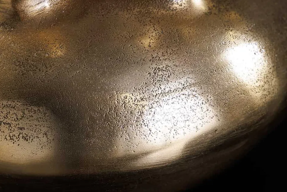 Handgefertigte Vase KIYA 35cm gold mit sieben Öffnungen Blumenvase