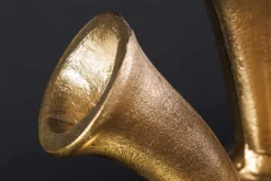 Handgefertigte Vase KIYA 25cm gold mit fünf Öffnungen Blumenvase