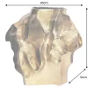 Handgefertigte Vase LIQUID 30cm gold Metall Hammerschlag Design