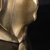 Handgefertigte Vase LIQUID 25cm gold Metall Hammerschlag Design