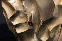 Handgefertigte Vase LIQUID 25cm gold Metall Hammerschlag Design