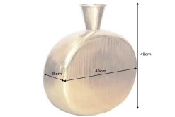 Handgefertigte Vase ORIENT L 50cm gold Metall Hammerschlag Design