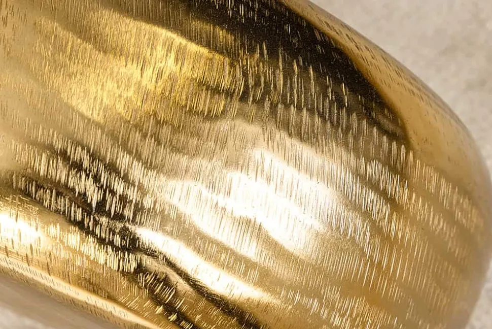 Handgefertigte Vase ORIENT L 50cm gold Metall Hammerschlag Design