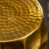 Handgefertigter Beistelltisch ORGANIC ORIENT 50cm gold Metall Hammerschlag Design rund