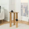 Handgefertigter Beistelltisch ABSTRACT 55cm gold schwarz Metall rund