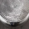 Handgefertigter Beistelltisch ORIENT STORAGE 50cm silber Hammerschlag Design mit Stauraum rund