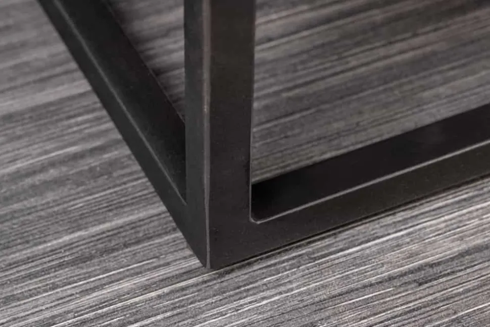 Handgefertigtes Highboard CROCO 120cm grau schwarz Mangoholz massiv 3D-Design