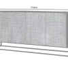 Handgefertigtes Sideboard CROCO 180cm grau schwarz Mangoholz mit 3D Schnitzereien massiv Metall