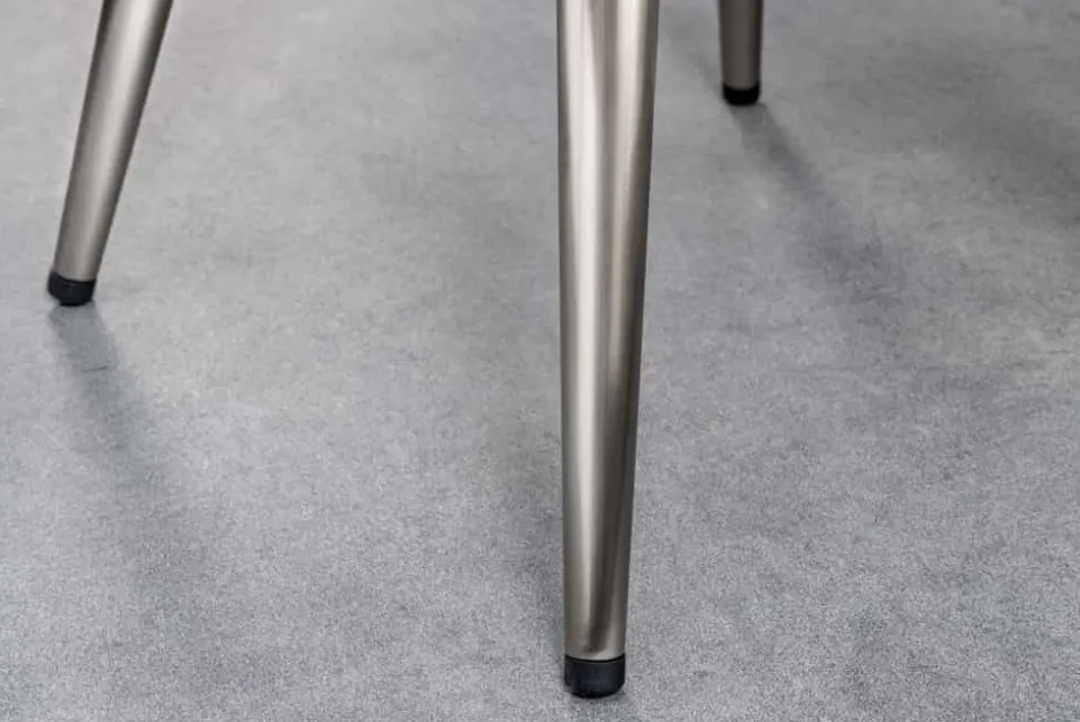 Höhenverstellbarer Barhocker INDUSTRIAL Chrom gebürstet silber schwarz Metall rund drehbar