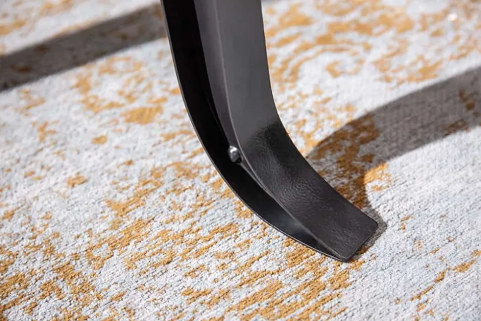 Höhenverstellbarer Beistelltisch ENGINEER 50cm Mangoholz Industrial Design massiv rund Eisen