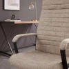 Höhenverstellbarer Bürostuhl LAZIO taupe Vogue Velours Samt drehbar mit Rollen
