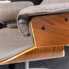 Höhenverstellbarer Bürostuhl MANHATTAN grau Walnuss mit Armlehne drehbar