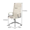 Höhenverstellbarer Bürostuhl LAZIO beige Vogue Velours Samt drehbar mit Rollen