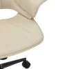 Höhenverstellbarer Bürostuhl MANHATTAN natur Eiche creme beige Kunstleder drehbar