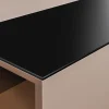 Höhenverstellbarer Couchtisch APARTMENT 110cm taupe greige schwarz Metall Stauraum
